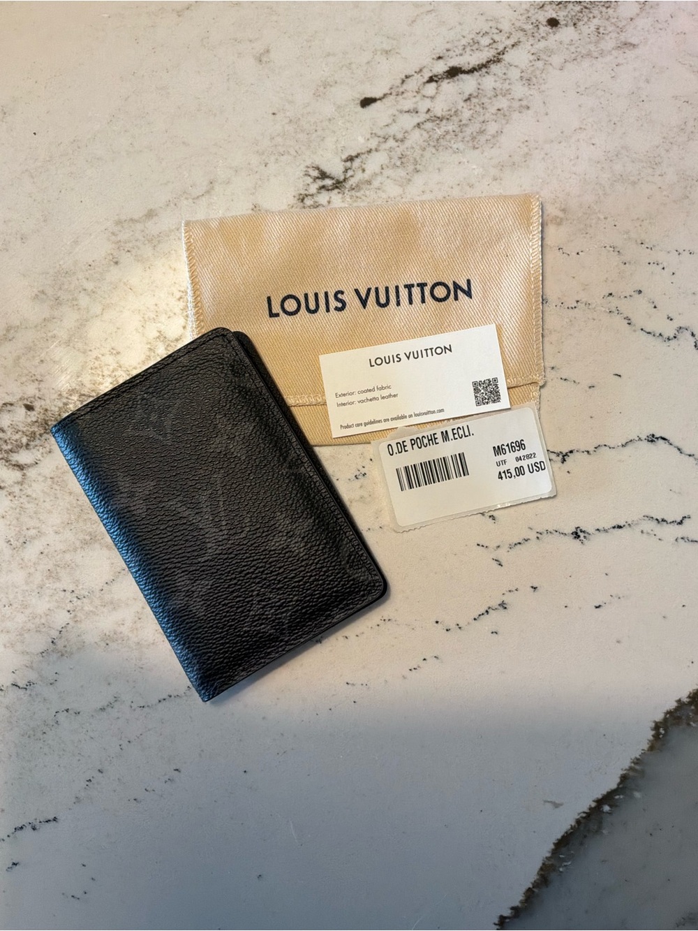 Louis Vuitton Eclipse Monogram Pocket Organizer Like New in Box